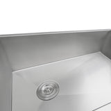 Slope Bottom Offset Drain Undermount Kitchen Sink Single Bowl Stainless Steel