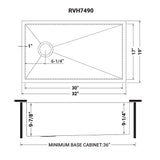 Slope Bottom Offset Drain Undermount Kitchen Sink Single Bowl Stainless Steel