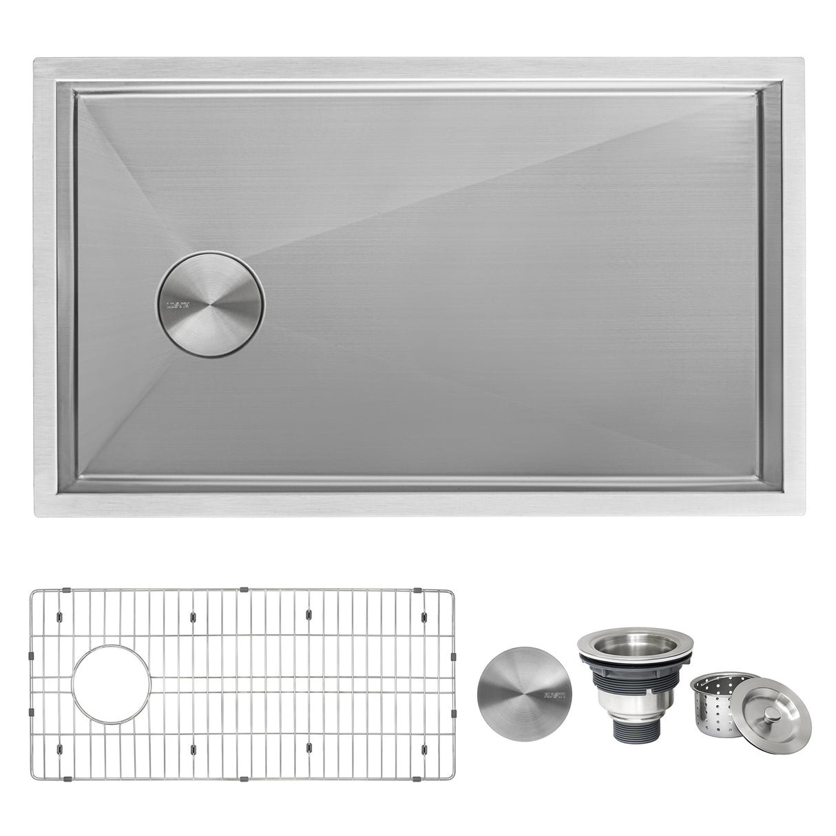 Slope Bottom Offset Drain Undermount Kitchen Sink Single Bowl Stainless Steel