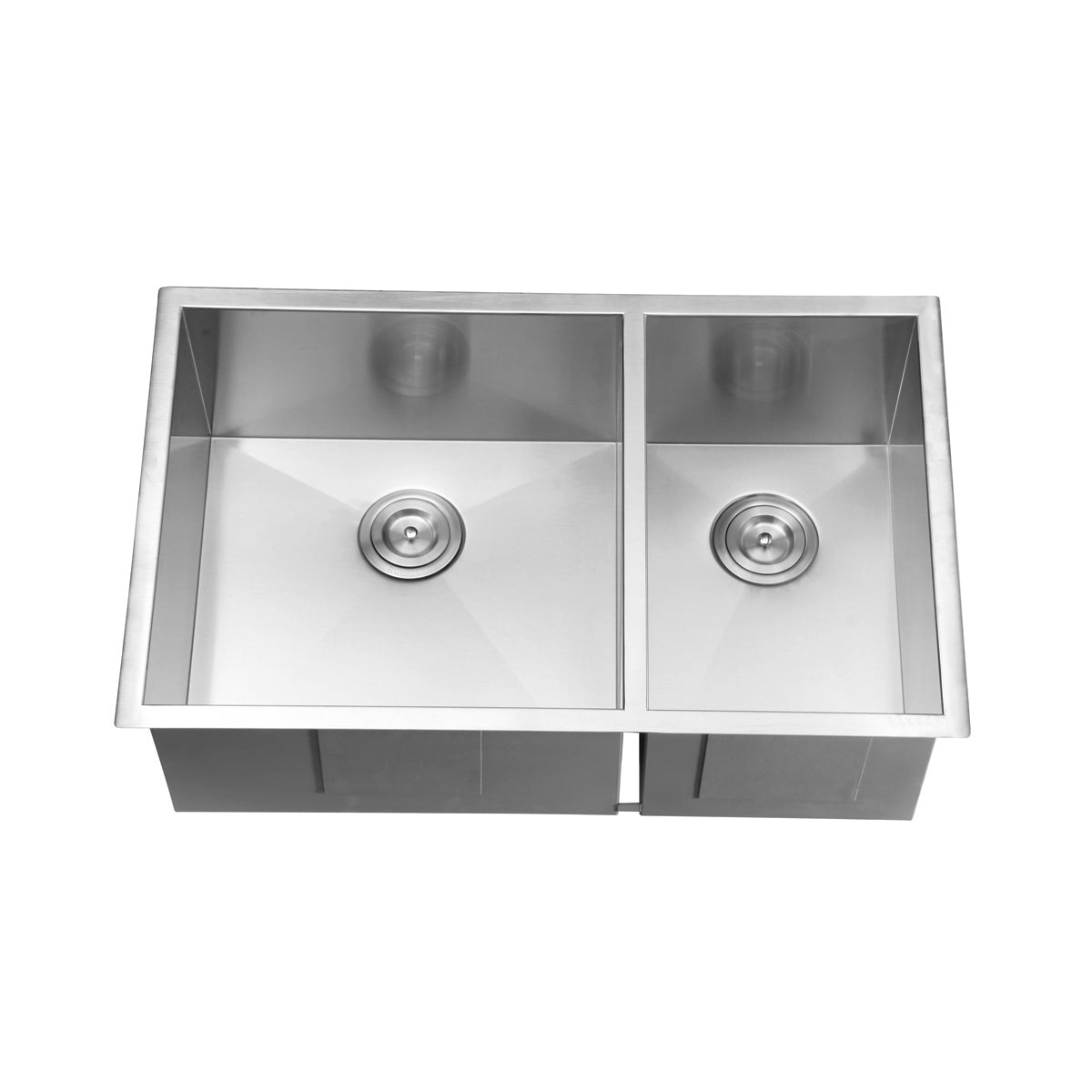 Undermount 60/40 Double Bowl Zero Radius 16 Gauge Stainless Steel Kitchen Sink