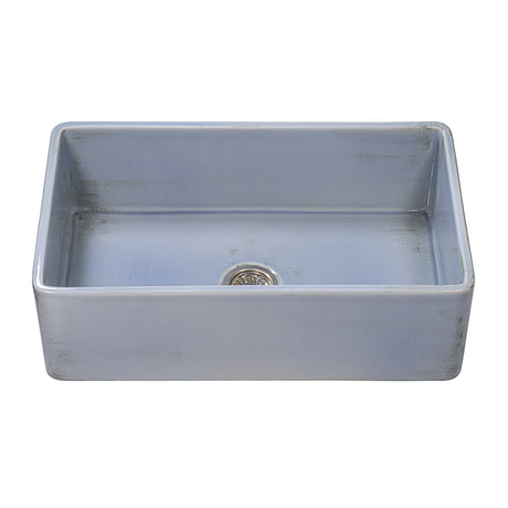 33 x 20 inch Fireclay Reversible Farmhouse Apron - Front Kitchen Sink Single Bowl - BUILDMYPLACE