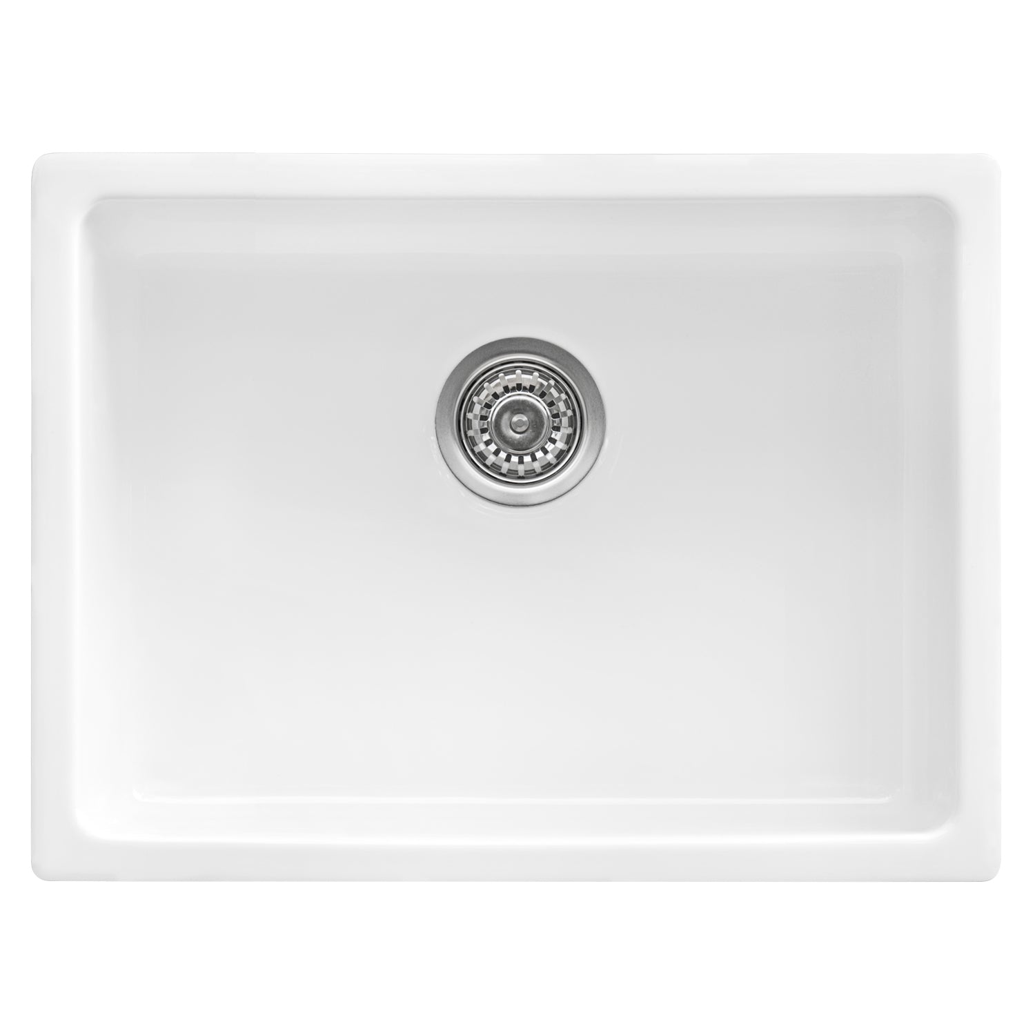 Fireclay Undermount / Drop-in Topmount Kitchen Sink Single Bowl - White