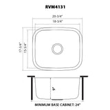 Undermount 16 Gauge Stainless Steel Kitchen Sink Single Bowl