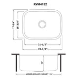 Undermount 16 Gauge Stainless Steel Kitchen Sink Single Bowl