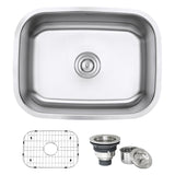 Undermount 16 Gauge Stainless Steel Kitchen Sink Single Bowl