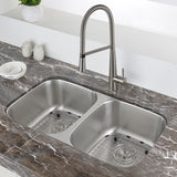 Undermount 50/50 Double Bowl 16 Gauge Stainless Steel Kitchen Sink