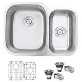 Undermount 29-inch  Double Bowl 16 Gauge Stainless Steel Kitchen Sink