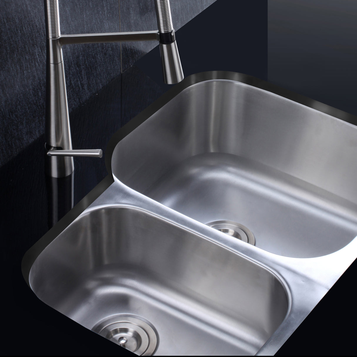 Undermount 29-inch  Double Bowl 16 Gauge Stainless Steel Kitchen Sink