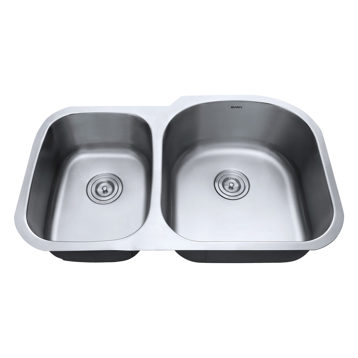 Undermount 34-inch Double Bowl 16 Gauge Stainless Steel Kitchen Sink