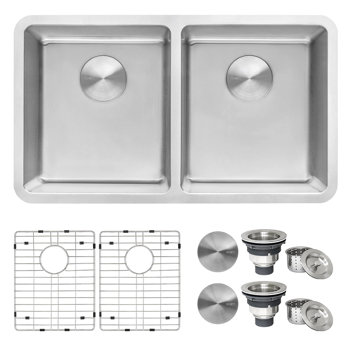 Undermount Kitchen Sink 50/50 Double Bowl 16 Gauge Stainless Steel