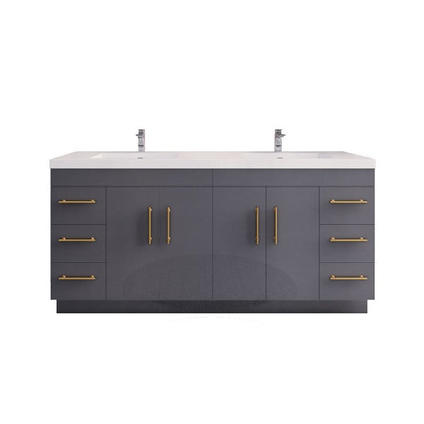 Everest Freestanding Bathroom Vanity with Acrylic Sink, Doors & Drawers