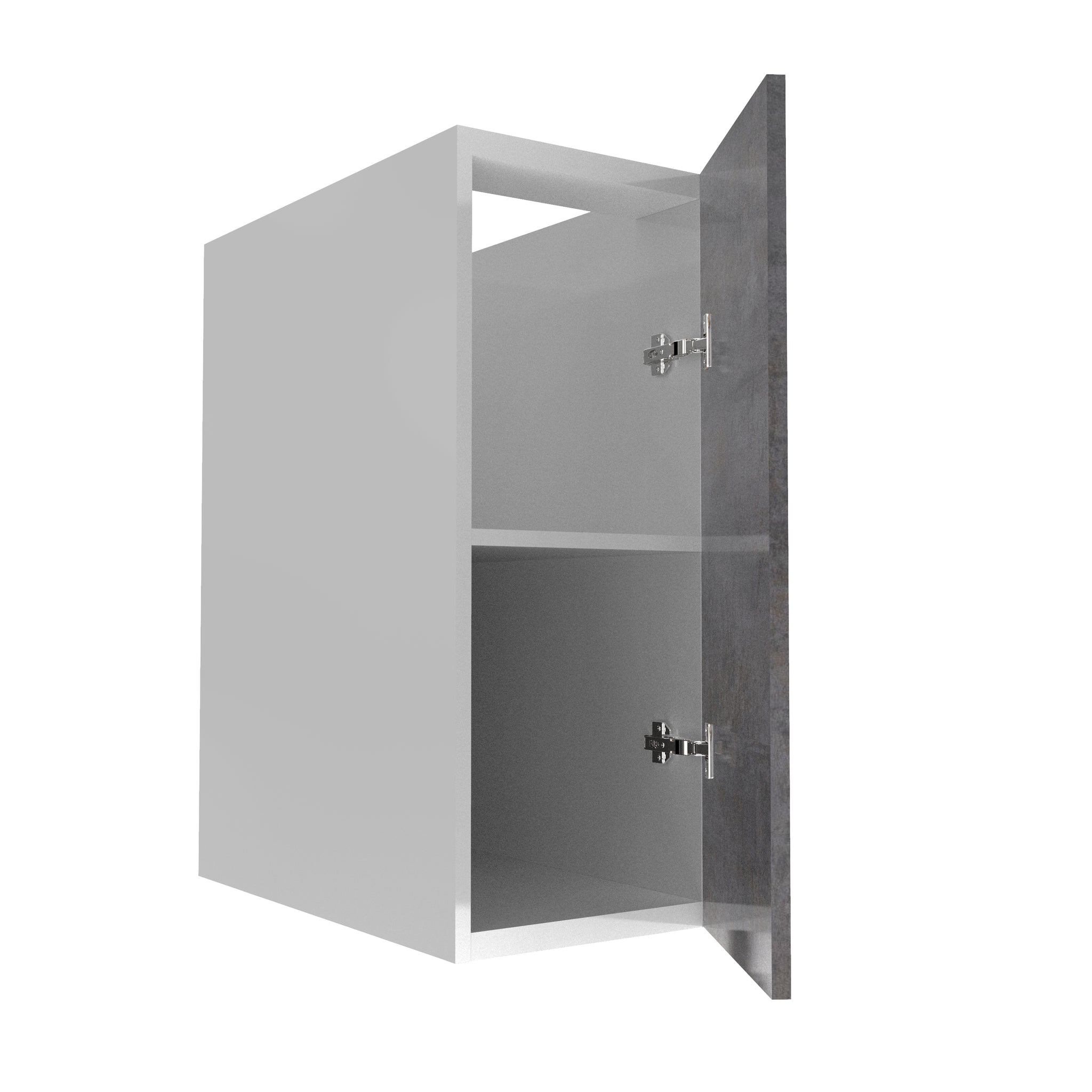 RTA - Rustic Grey - Full Height Single Door Base Cabinets | 12"W x 34.5"H x 24"D