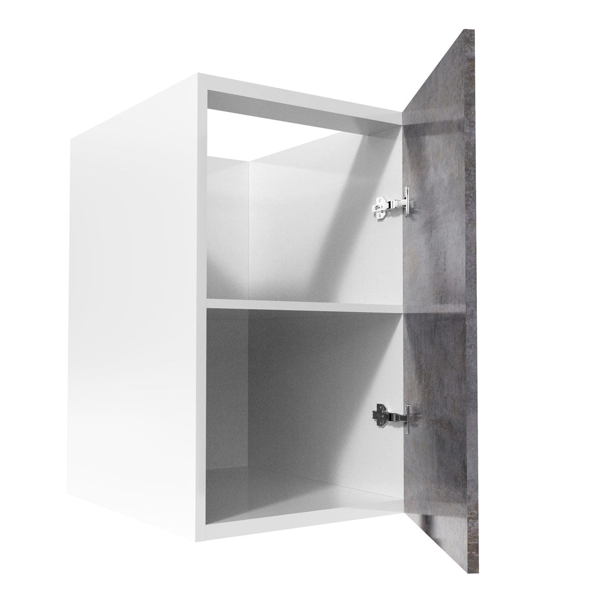 RTA - Rustic Grey - Full Height Single Door Base Cabinets | 18"W x 34.5"H x 24"D