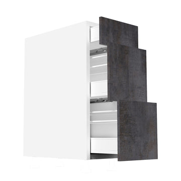 RTA - Rustic Grey - Three Drawer Base Cabinets | 12