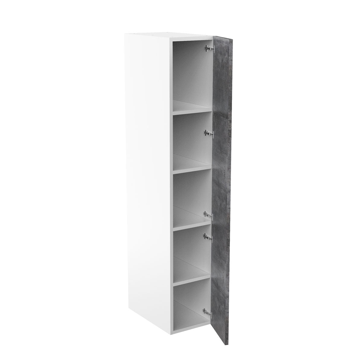 RTA - Rustic Grey - Single Door Tall Cabinets | 15"W x 84"H x 24"D