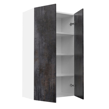 RTA - Rustic Grey - Double Door Wall Cabinets | 24"W x 42"H x 12"D