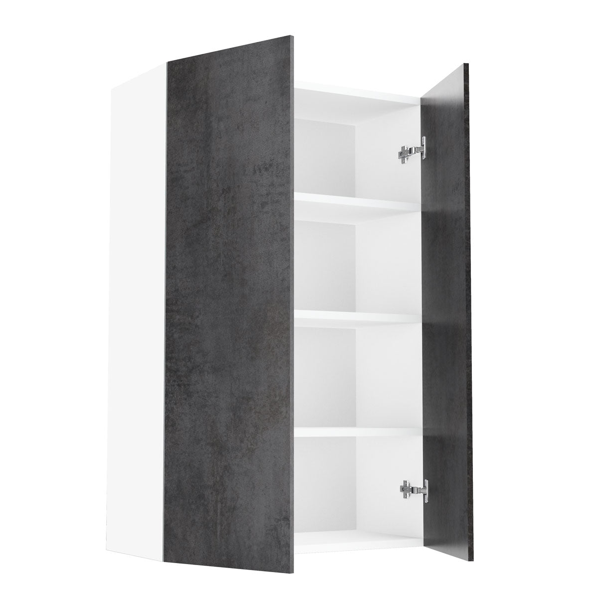 RTA - Rustic Grey - Double Door Wall Cabinets | 27"W x 42"H x 12"D