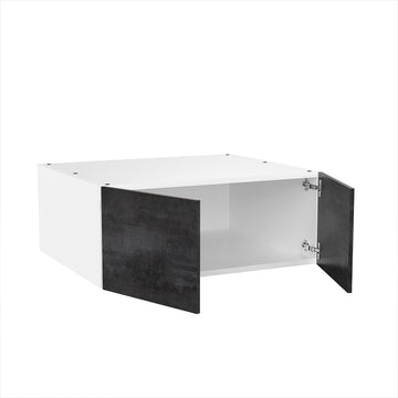 RTA - Rustic Grey - Double Door Refrigerator Wall Cabinets | 30"W x 12"H x 24"D