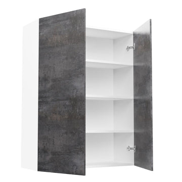 RTA - Rustic Grey - Double Door Wall Cabinets | 33"W x 42"H x 12"D