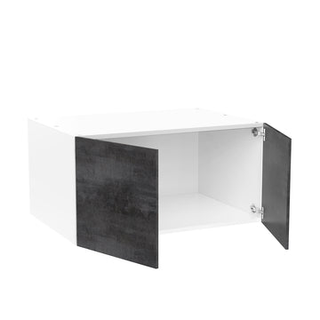 RTA - Rustic Grey - Double Door Refrigerator Wall Cabinets | 36"W x 18"H x 24"D