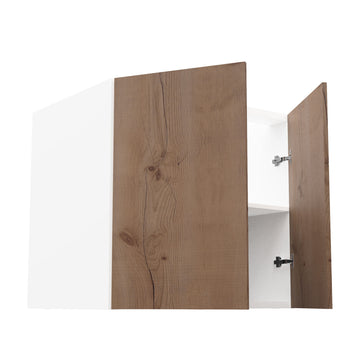 RTA - Rustic Oak - Full Height Double Door Base Cabinets | 33"W x 34.5"H x 24"D