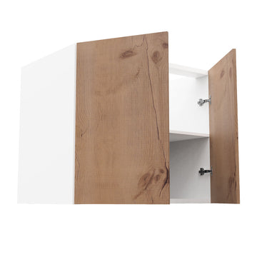 RTA - Rustic Oak - Full Height Double Door Base Cabinets | 36"W x 34.5"H x 24"D