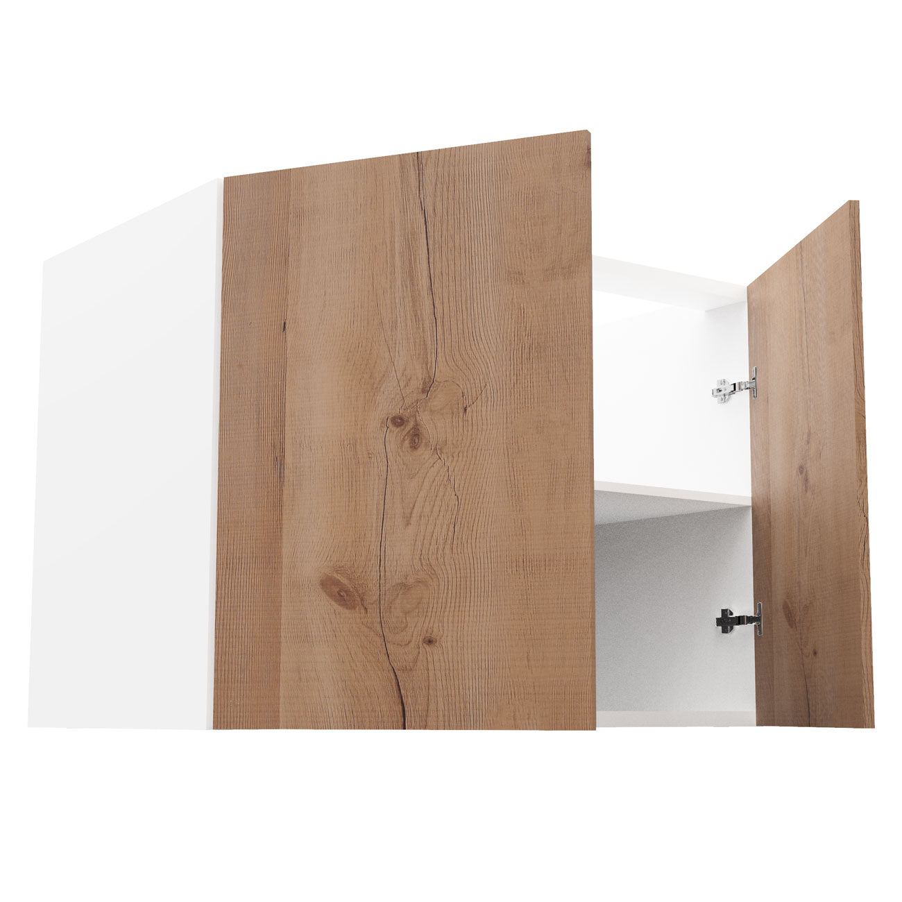 RTA - Rustic Oak - Full Height Double Door Base Cabinets | 42"W x 30"H x 23.8"D