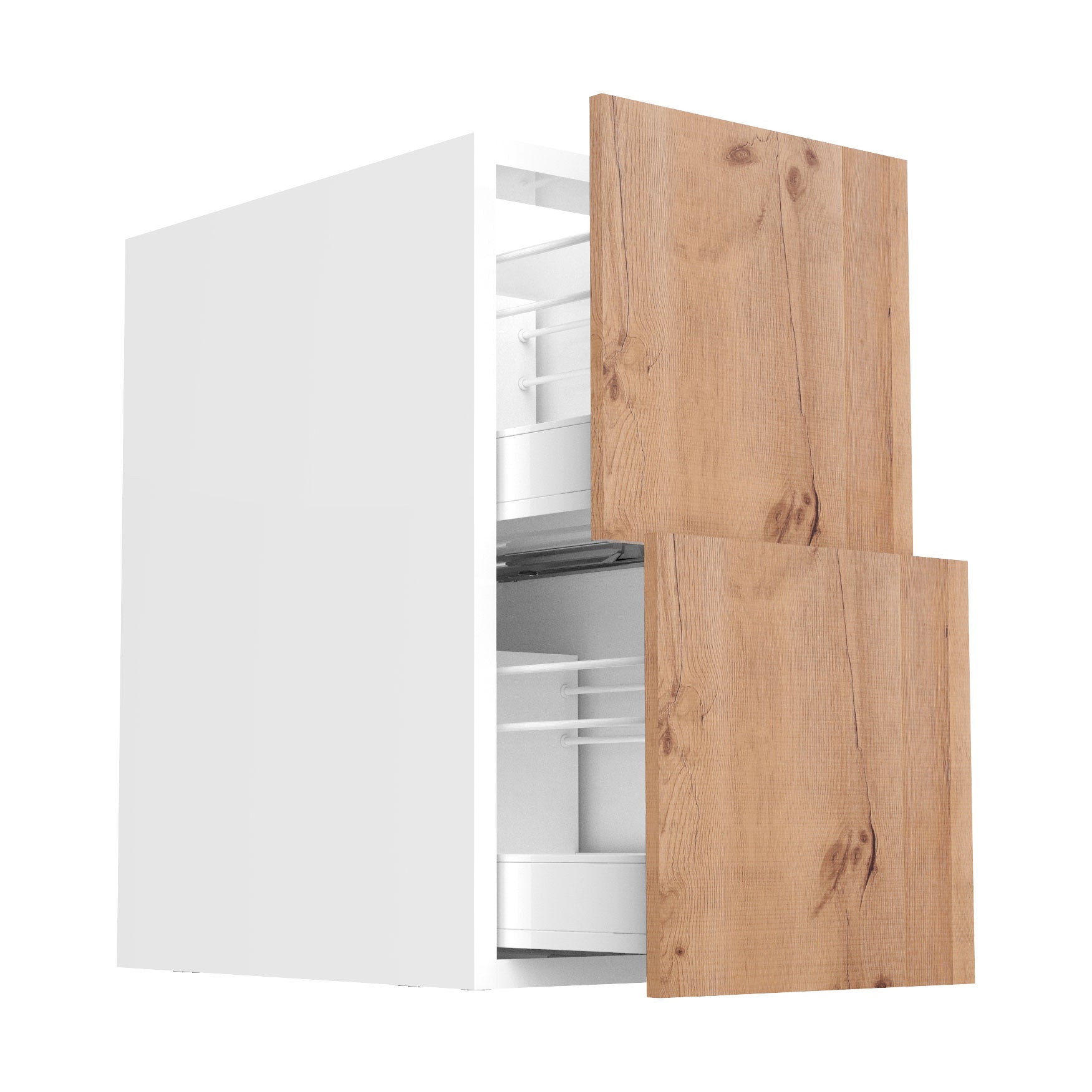 RTA - Rustic Oak - Two Drawer Base Cabinets | 15"W x 30"H x 23.8"D