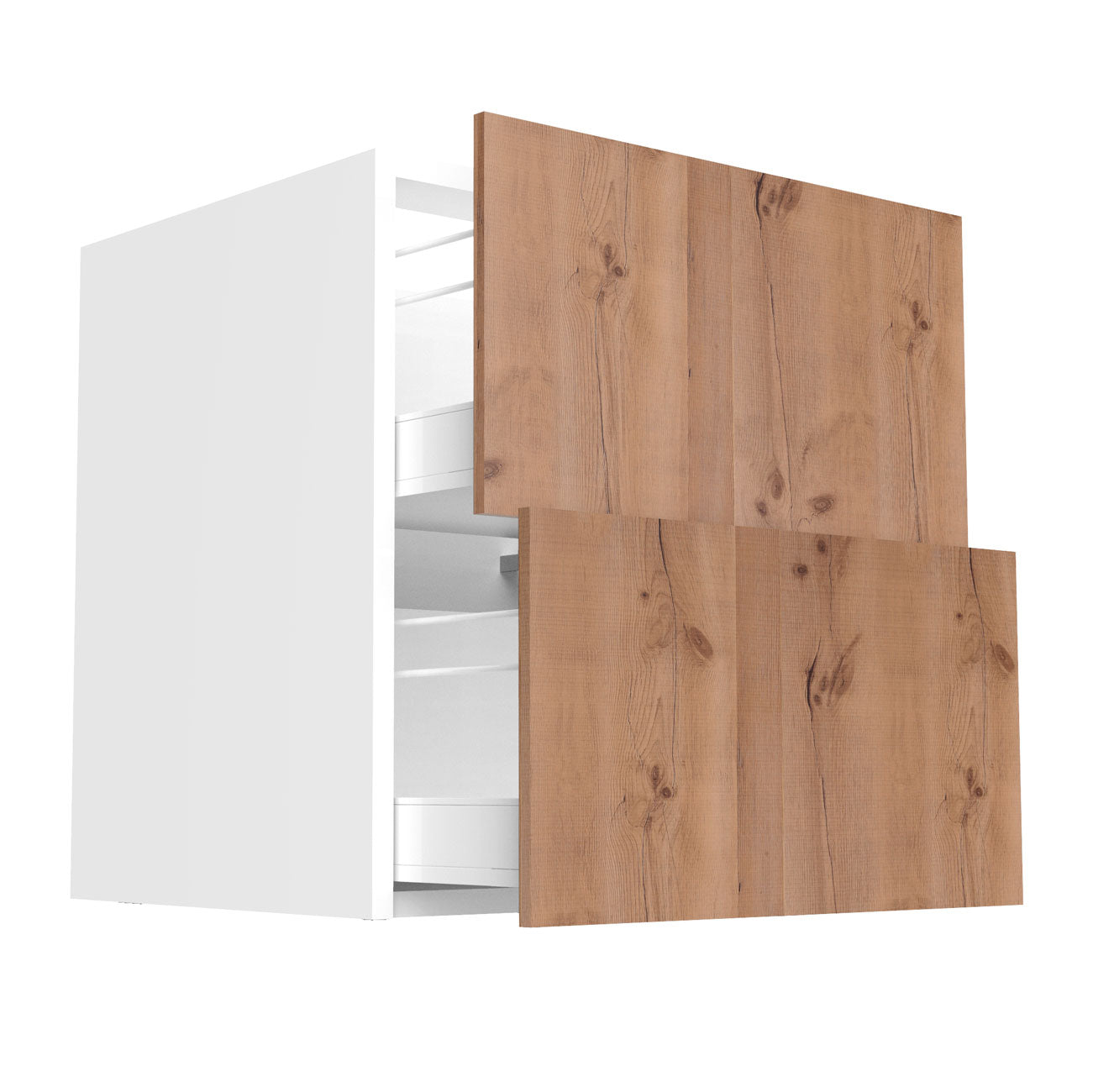 RTA - Rustic Oak - Two Drawer Base Cabinets | 27"W x 30"H x 23.8"D