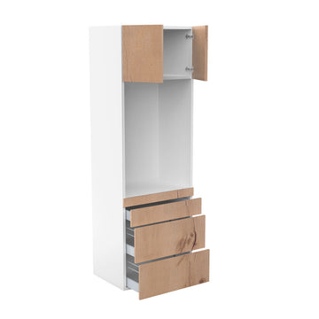 RTA - Rustic Oak - Single Oven Tall Cabinets | 30"W x 90"H x 24"D