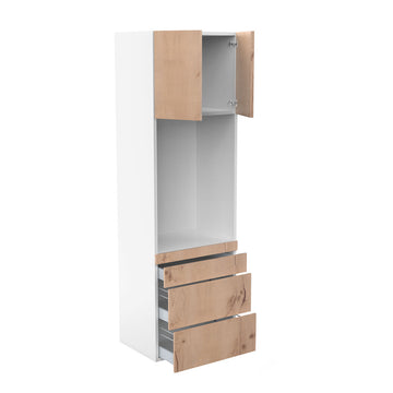 RTA - Rustic Oak - Single Oven Tall Cabinets | 30"W x 96"H x 24"D