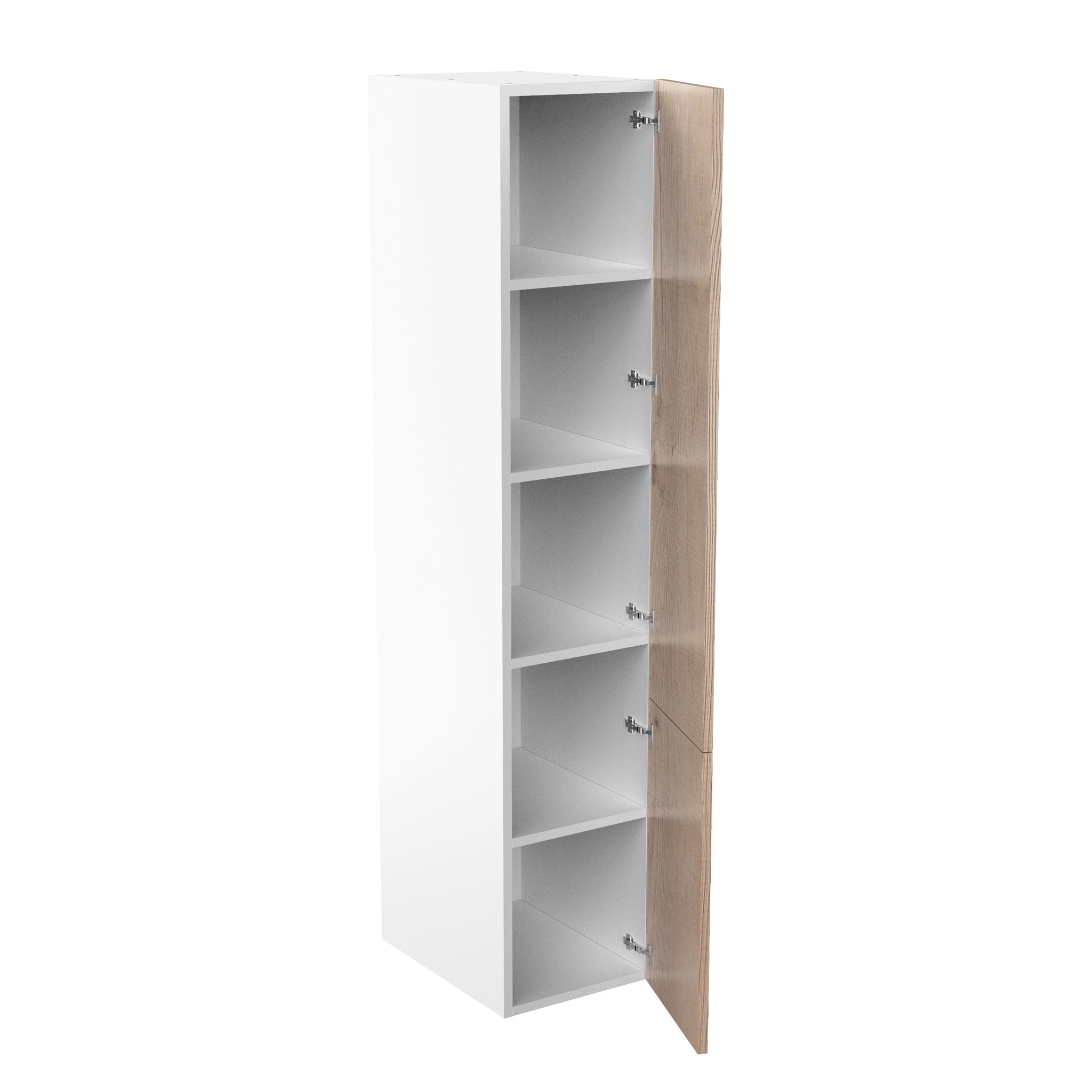 RTA - Rustic Oak - Single Door Tall Cabinets | 18"W x 90"H x 24"D