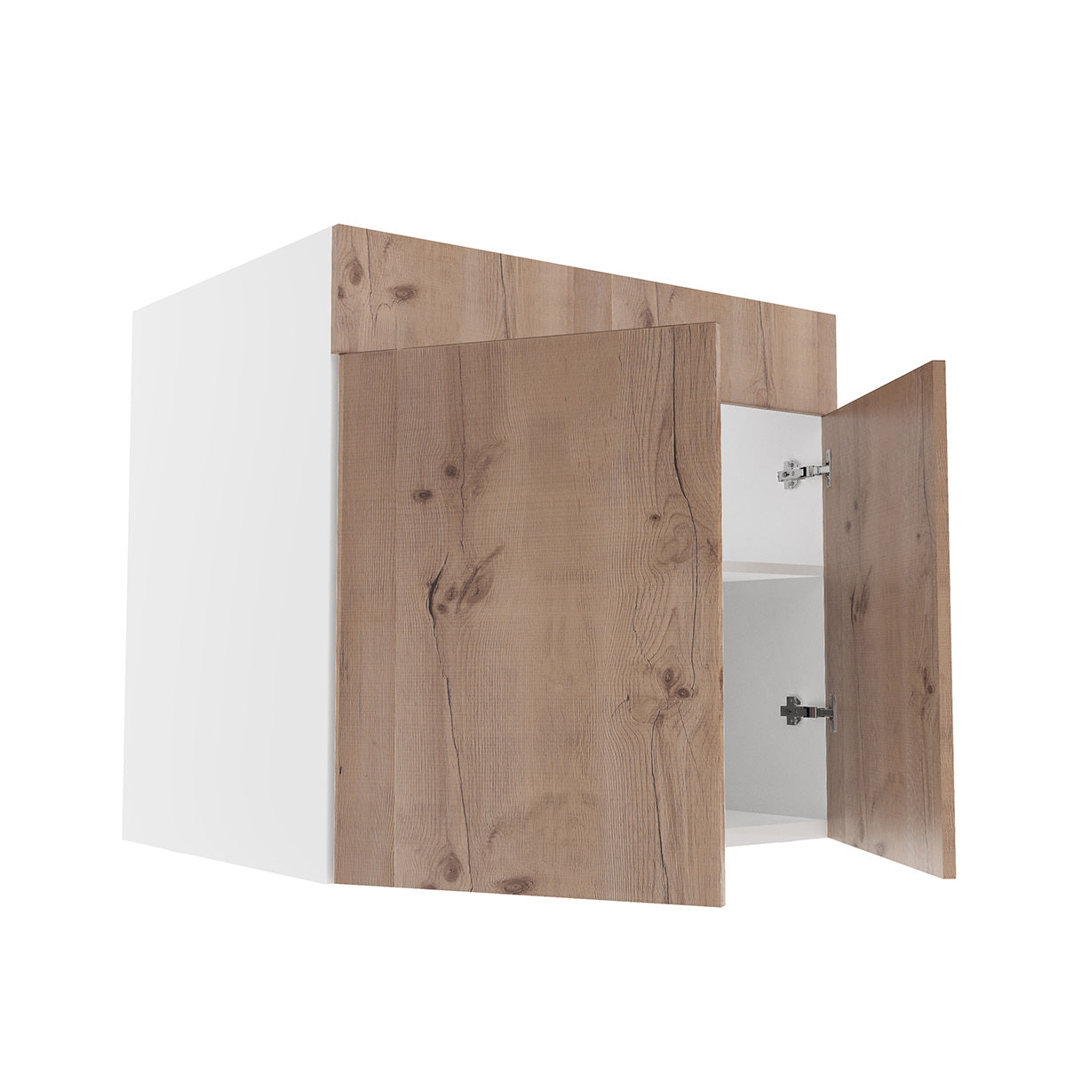RTA - Rustic Oak - Sink Base Cabinets | 33"W x 34.5"H x 24"D