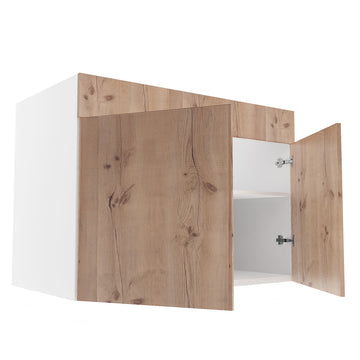 RTA - Rustic Oak - Sink Base Cabinets | 42"W x 34.5"H x 24"D