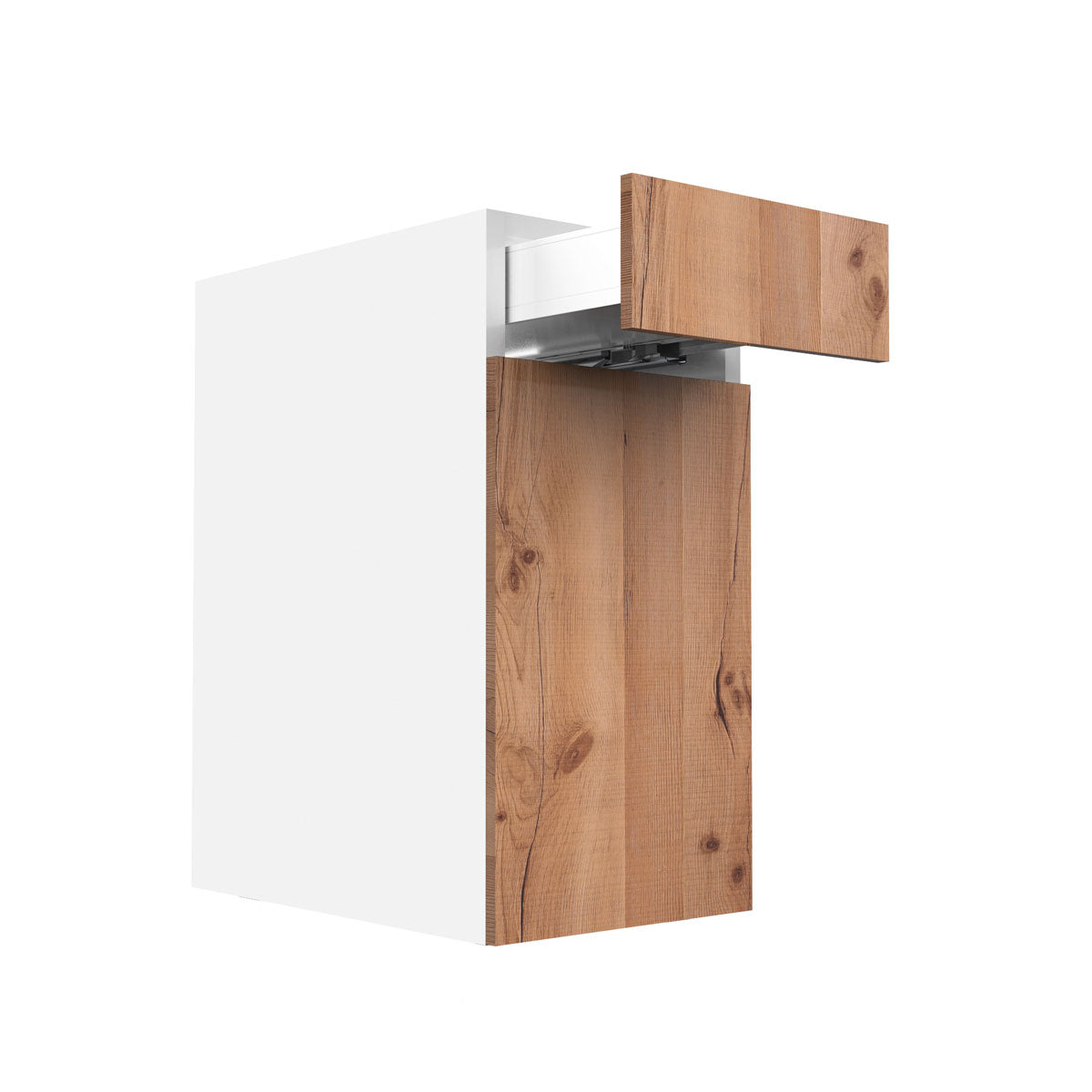 RTA - Rustic Oak - Single Door Vanity Cabinets | 15"W x 30"H x 21"D