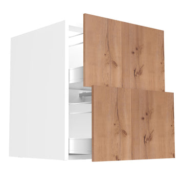 RTA - Rustic Oak - Two Drawer Vanity Cabinets | 24"W x 34.5"H x 21"D