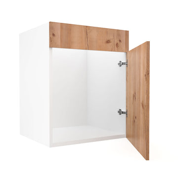 RTA - Rustic Oak - Sink Vanity Cabinets | 24"W x 34.5"H x 21"D