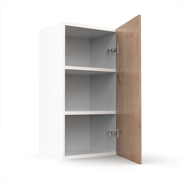 RTA - Rustic Oak - Single Door Wall Cabinets | 15"W x 30"H x 12"D