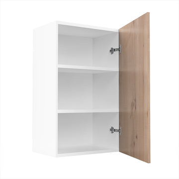 RTA - Rustic Oak - Single Door Wall Cabinets | 18"W x 30"H x 12"D