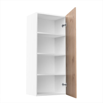 RTA - Rustic Oak - Single Door Wall Cabinets | 18"W x 42"H x 12"D