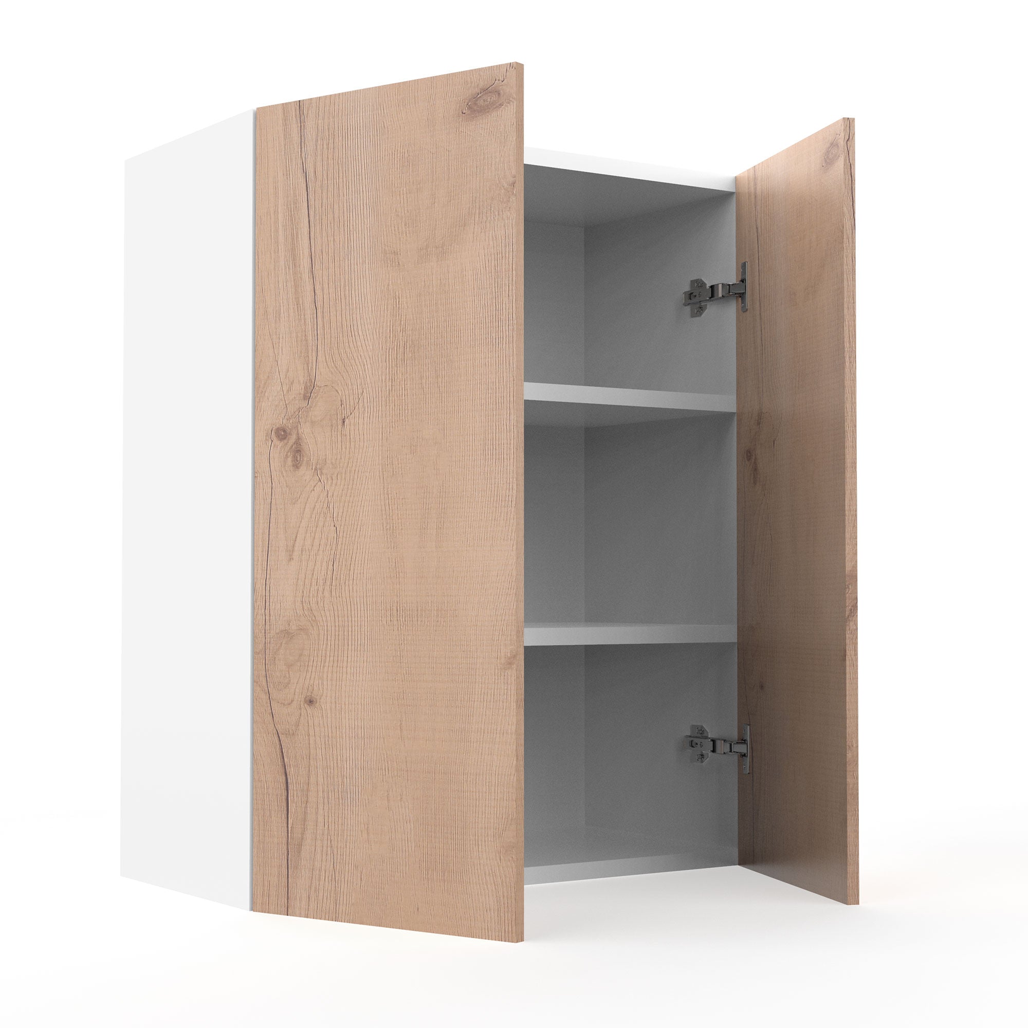RTA - Rustic Oak - Single Door Wall Cabinets | 24"W x 30"H x 12"D