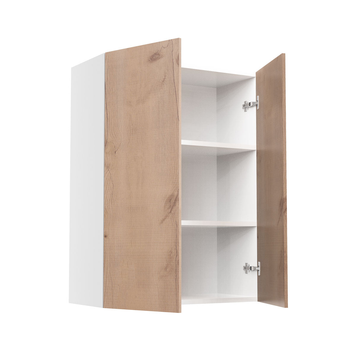 RTA - Rustic Oak - Double Door Wall Cabinets | 27"W x 36"H x 12"D