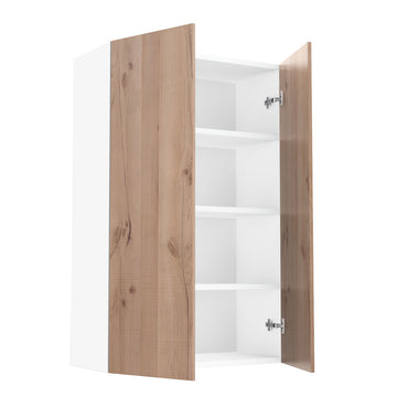 RTA - Rustic Oak - Double Door Wall Cabinets | 27"W x 42"H x 12"D