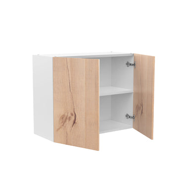 RTA - Rustic Oak - Double Door Refrigerator Wall Cabinets | 33