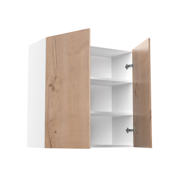 RTA - Rustic Oak - Double Door Wall Cabinets | 30"W x 30"H x 12"D
