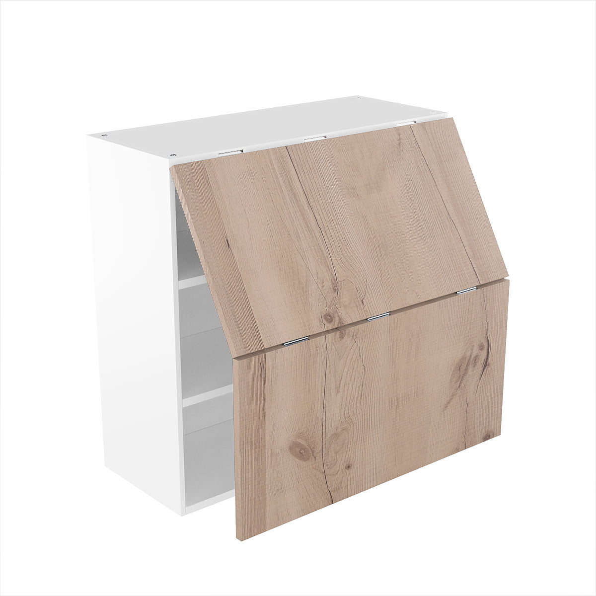 RTA - Rustic Oak - Bi-Fold Door Wall Cabinets | 30"W x 30"H x 12"D