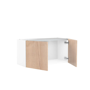 RTA - Rustic Oak - Double Door Wall Cabinets | 33"W x 15"H x 12"D