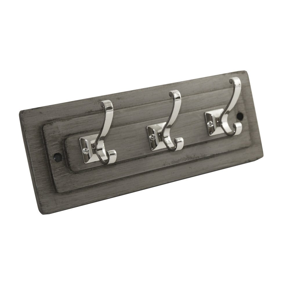 Hickory Hardware - Catania - 3 Double Prong Hook Rail 12 Inch Long