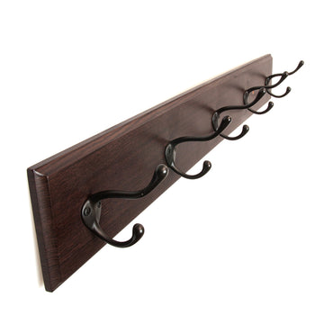 5 Hat and Coat Hook Rail 28 Inch Long - Hickory Hardware