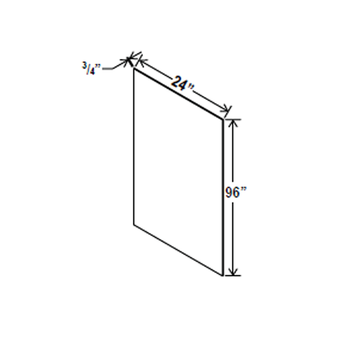 Shelf Board - 24W x 96H X 3/4D - Aria Shaker Espresso - RTA